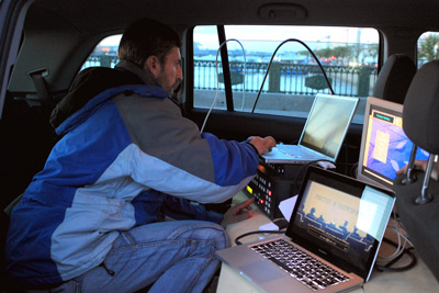 Видеопоказ на пролете Дворцового моста