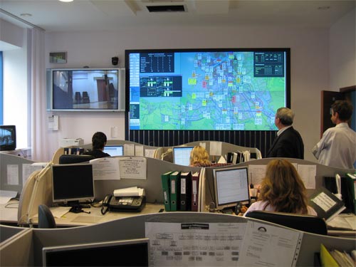 Видеостена в диспетчерской Левобережного Водоканала